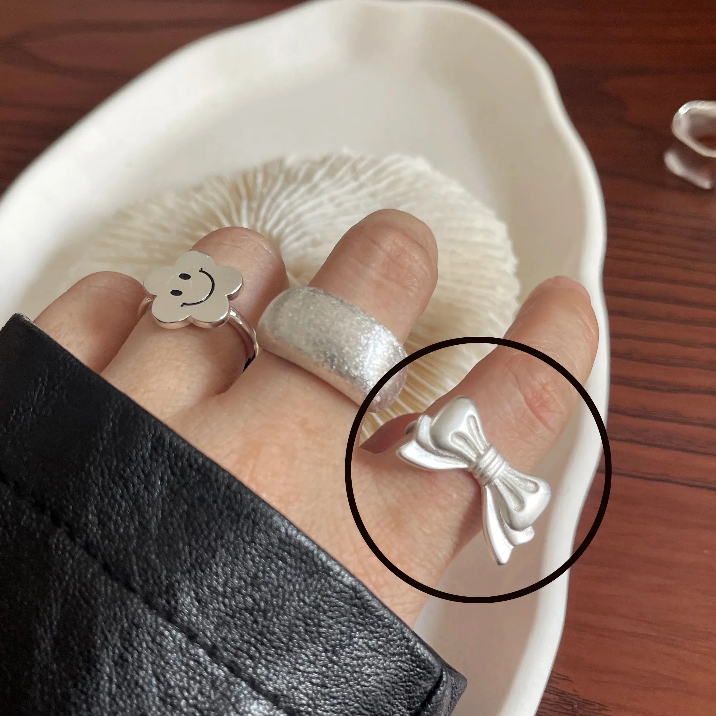 Sterling Silver String Ring For Women Heart Jewelry Finger Open Handmade Shinning Rings Allergy For Birthday Gift-Dollar Bargains Online Shopping Australia