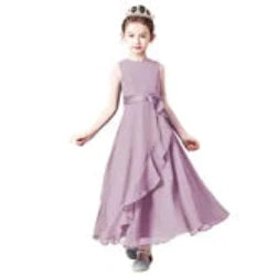 Chiffon Junior Bridesmaid For Teens Ankle-Length Flower Girl Dresses For Wedding Party Kids First Communion Gowns-Dollar Bargains Online Shopping Australia
