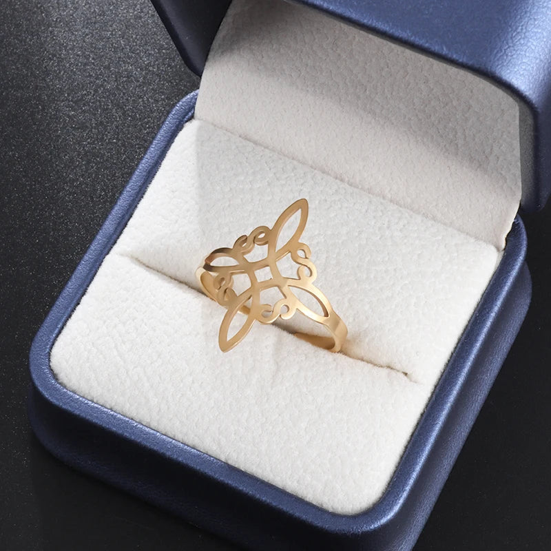 Witch Knot Necklace Stainless Steel Magic Knot Pagan Witchcraft Symbols Pendant Celtic Knot Necklace Jewelry Gifts for Women-Dollar Bargains Online Shopping Australia