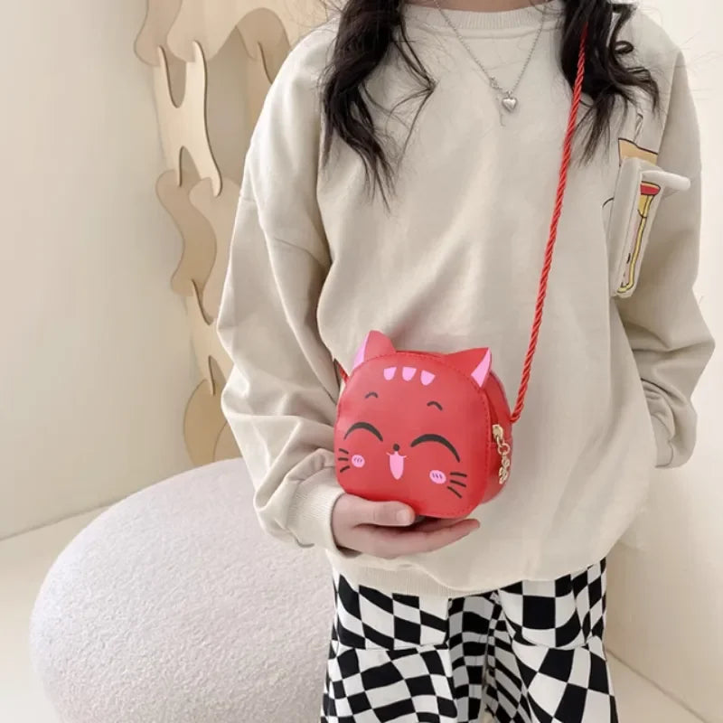 Children Messenger Bag Cute Cat Children Fashion Coin Purses and Handbags Cute Boy Girl Mini Shoulder Bag