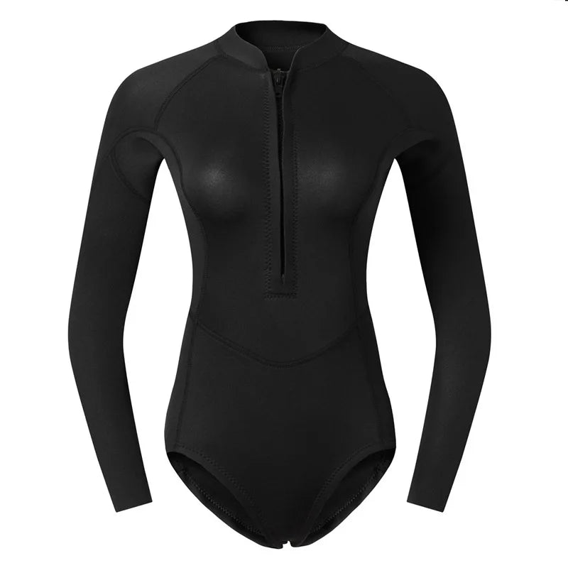 Woman Diver Diving Suit 2mm Neoprene Diving Equipment Pink Long Sleeve Bikini Swimsuit Women