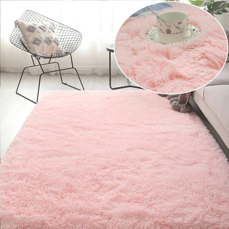 Rainbow Rugs Bedroom Soft Furry Carpets Living Room Kids Baby Room Nursery Playroom Cute Room Decor Area Rug