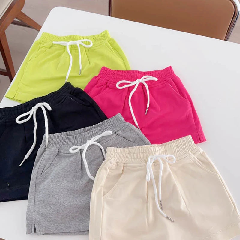 Children Clothing Girls Shorts Spring Summer Simple Style Solid Color Pants Culottes Baby Korean Casual Simple Girls Pants-Dollar Bargains Online Shopping Australia