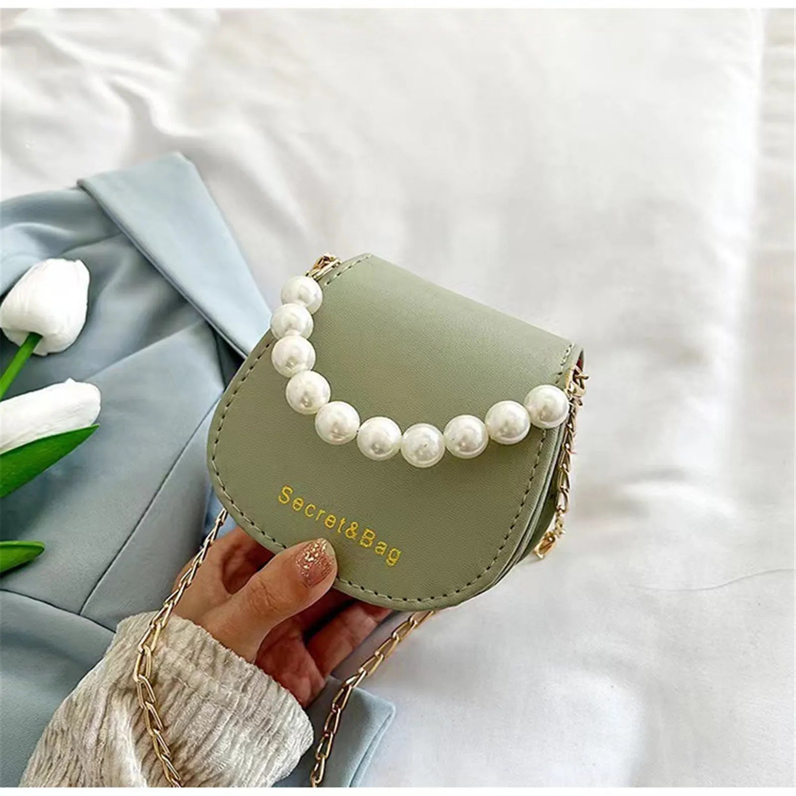 Women Mini Handbags New Elegant Shoulder Messenger Bag Portable Chain Bags Girl Pearl Crossbody Rhombus Small Square Bag-Dollar Bargains Online Shopping Australia
