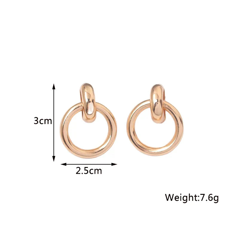 Twist Stud Earrings Gold Color Metal Women Earrings Rotating Spiral Unusual Earrings for Ladies European Jewelry-Dollar Bargains Online Shopping Australia
