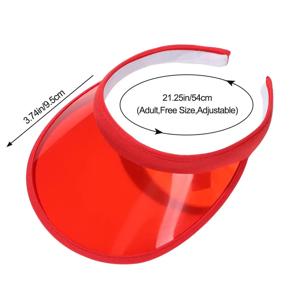 Summer Lightweight PVC Sun Visor Beach Cap Sports Hat UV Protective