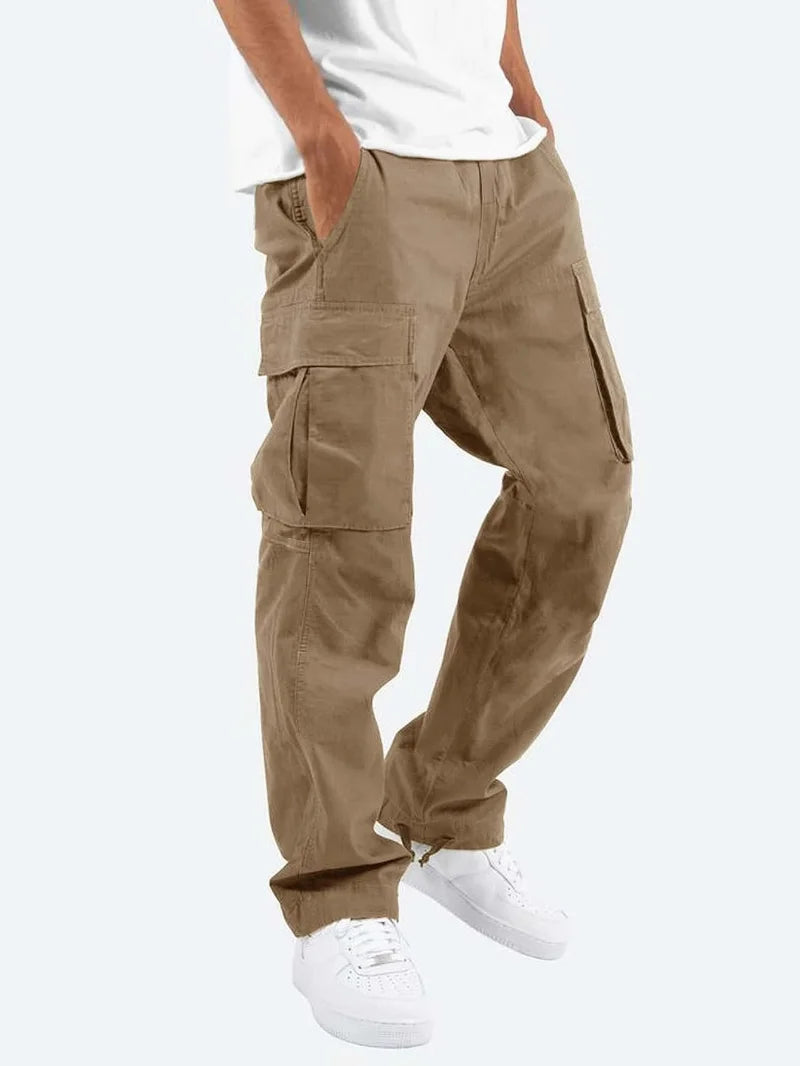 Men's Overalls Drawstring Multi-pocket Casual Pants