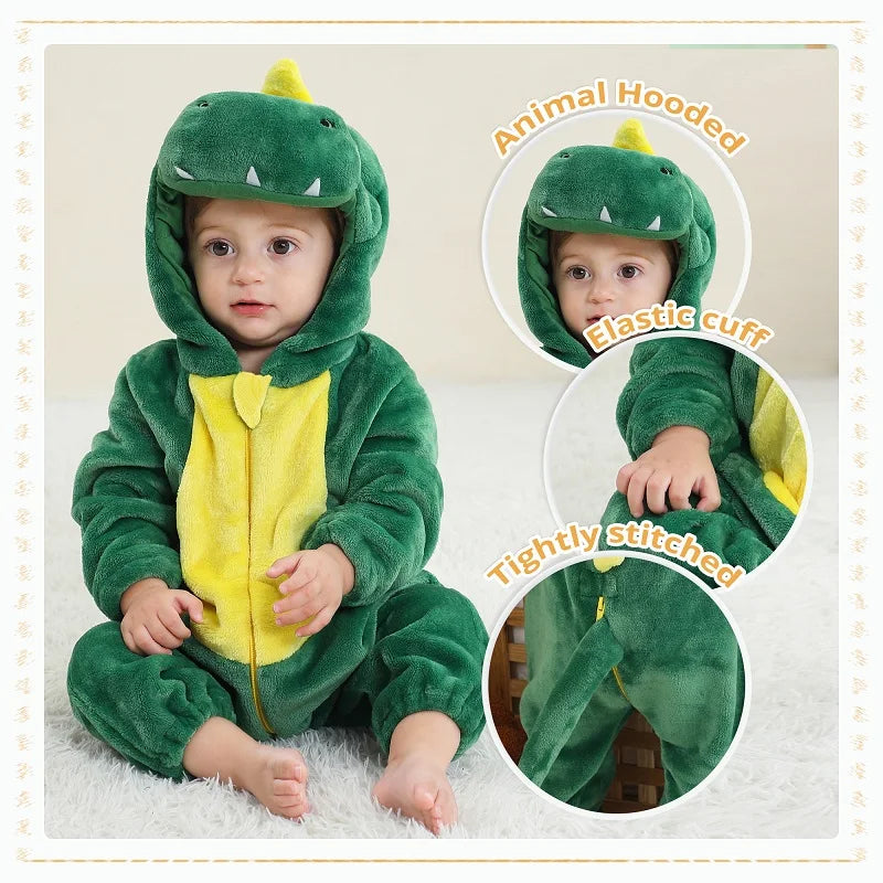 Halloween Baby Rompers Winter Hooded Flannel Toddler Infant Clothes Overall Bodysuits Jumpsuit Costume-Dollar Bargains Online Shopping Australia