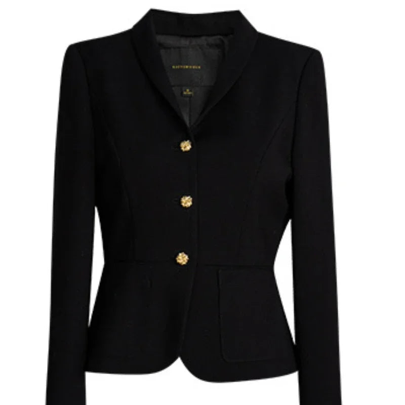 Jacket Blazer Woman Crop Clothes Slim Outerwears Short Solid Coats for Women-Dollar Bargains Online Shopping Australia