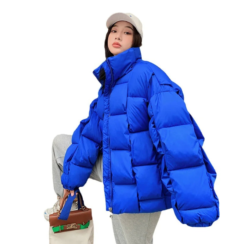 Snow Wear Coat Women Parkas Down Cotton Jacket Warm Female Casual Loose Winter Jackets Padded Puffer Parka Outerwear