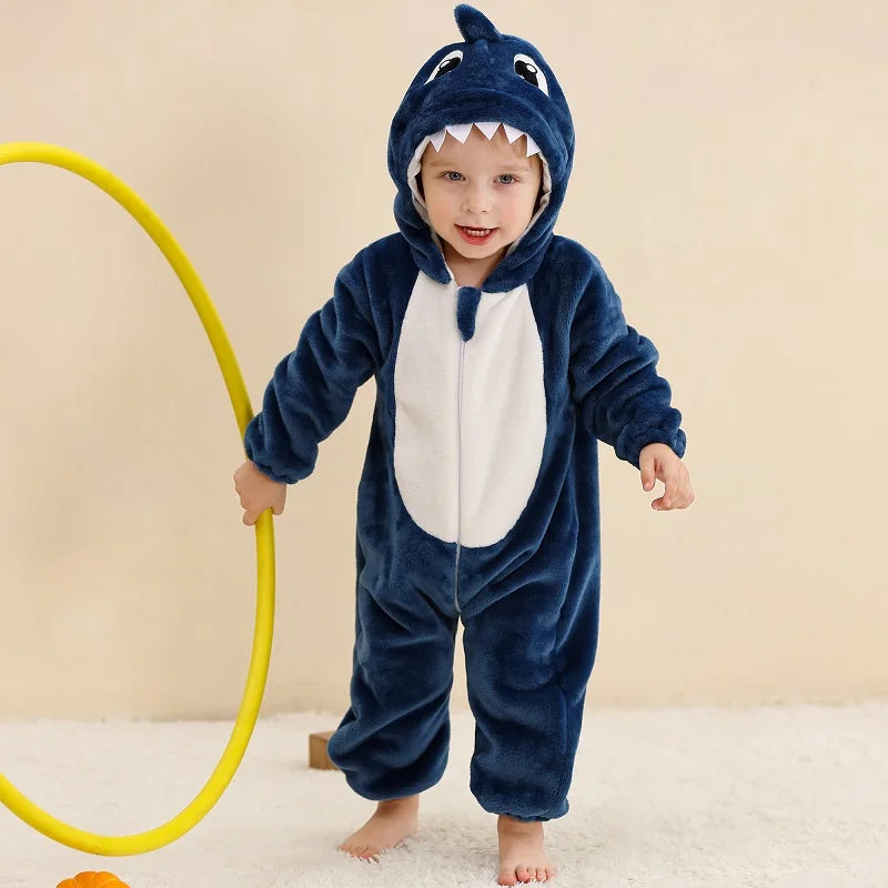 Halloween Baby Rompers Winter Hooded Flannel Toddler Infant Clothes Overall Bodysuits Jumpsuit Costume-Dollar Bargains Online Shopping Australia