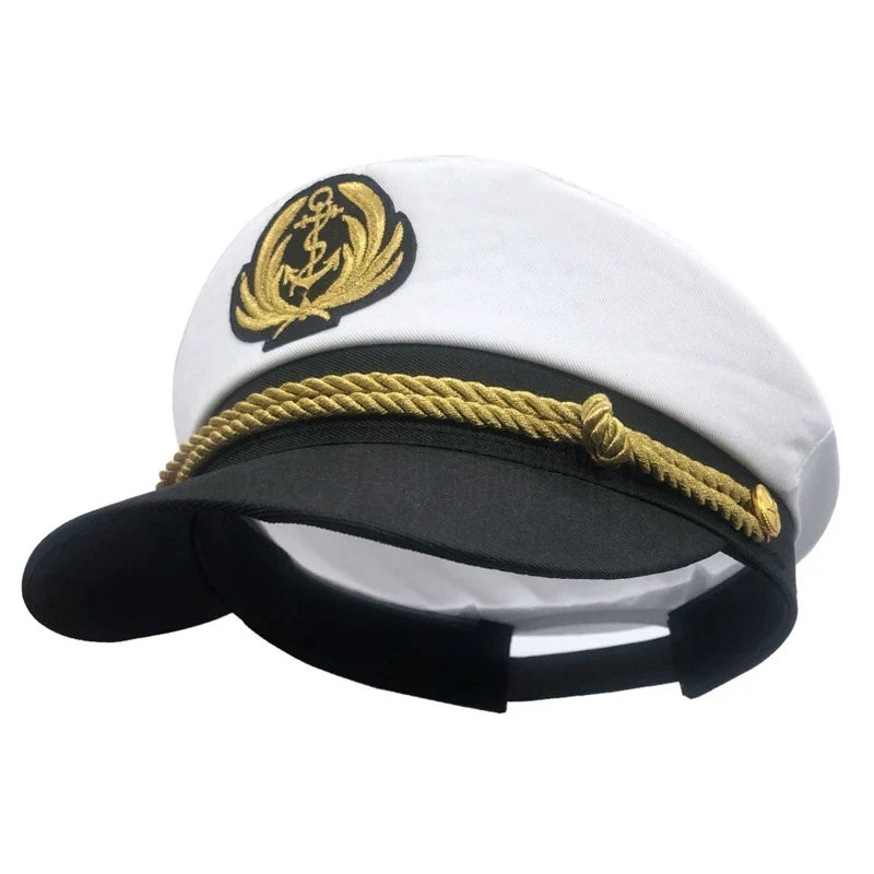 Sailor Captain Costume Men Yacht Captain Hat Navy Marine Hat Costume Accessories