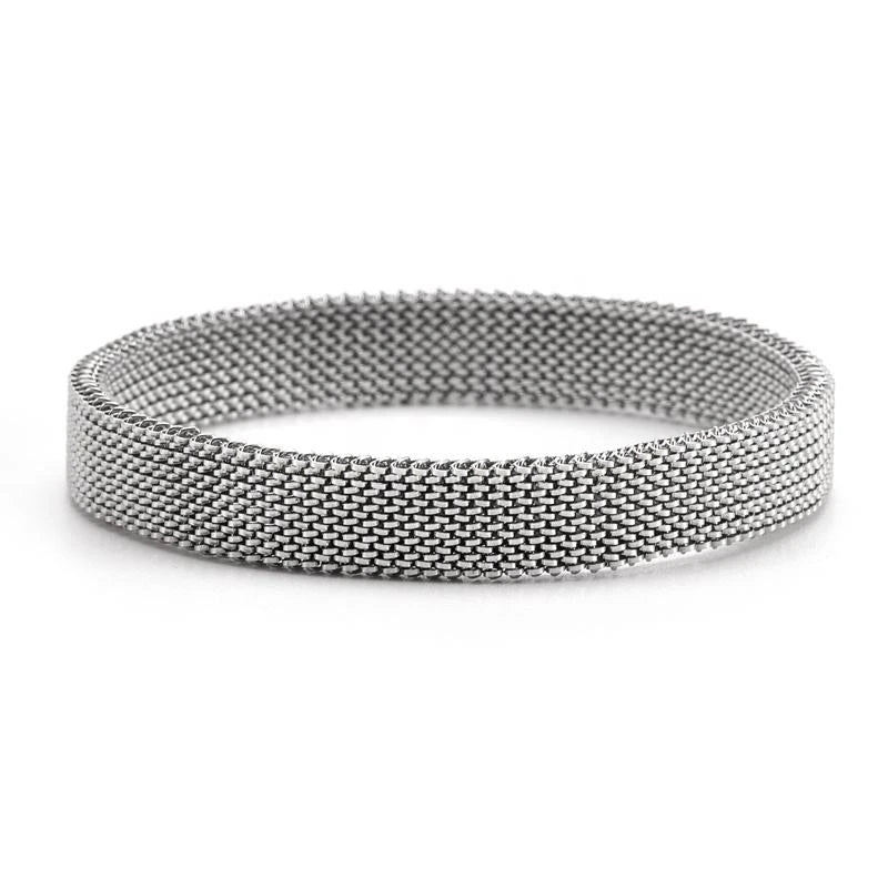 Stainless Steel Jewelry Elastic Spring Wrist Band Stretch Mesh Bracelets Unique Colorful Bangles-Dollar Bargains Online Shopping Australia