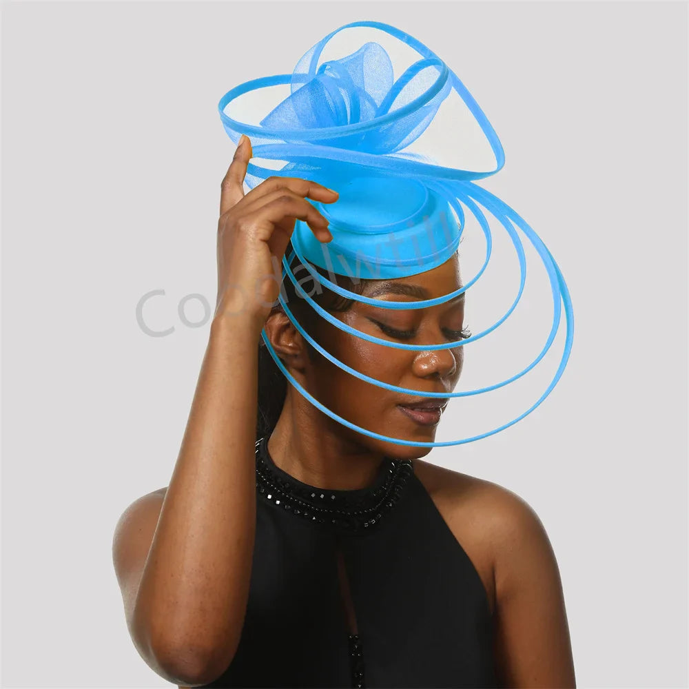 Royal Ascot Luxury Fascinator Hat Women Wedding Headpiece Mesh Hat Formal Event Pillbox Fascinator Hats Ladies Mariage Millinery-Dollar Bargains Online Shopping Australia