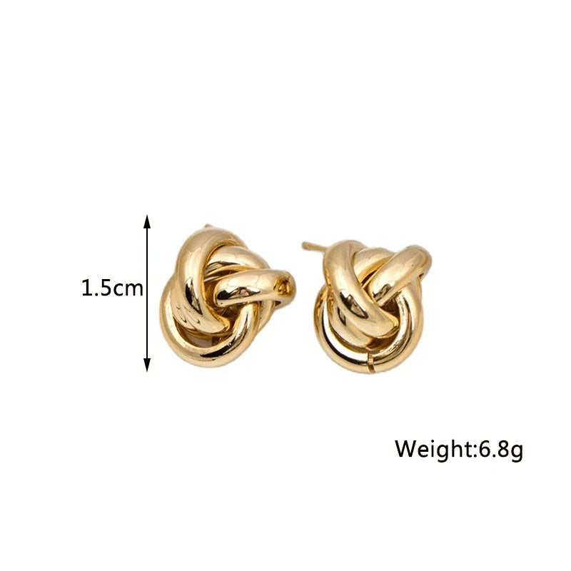 Twist Stud Earrings Gold Color Metal Women Earrings Rotating Spiral Unusual Earrings for Ladies European Jewelry-Dollar Bargains Online Shopping Australia