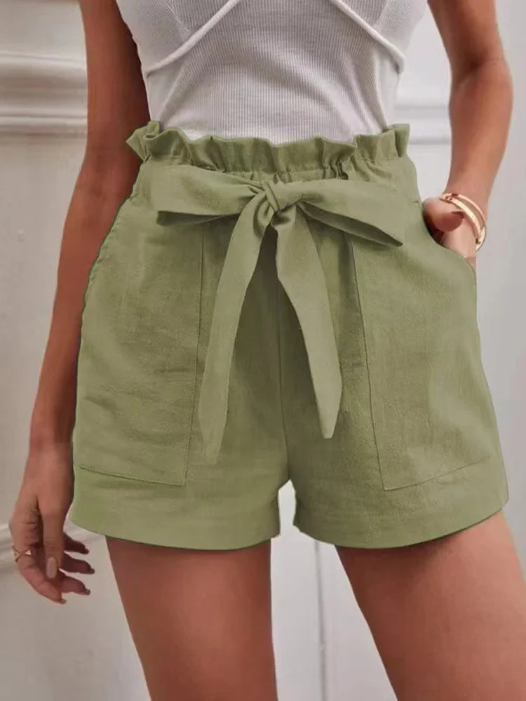 Shorts Women Pocket Drawstring Casual short Pants Summer Daily Pants-Dollar Bargains Online Shopping Australia