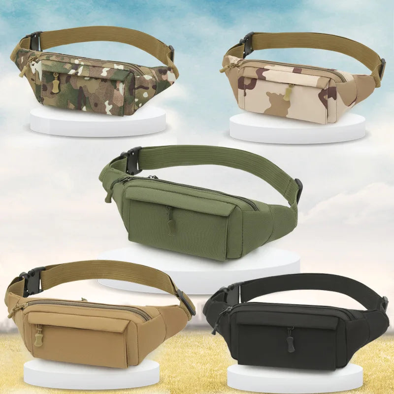 Men's Waist Bag Tactical Pouch Men Women Shoulder Belt Bags Hip Sack Oxford Cloth Waterproof Banana Male Fanny Pack for Phone