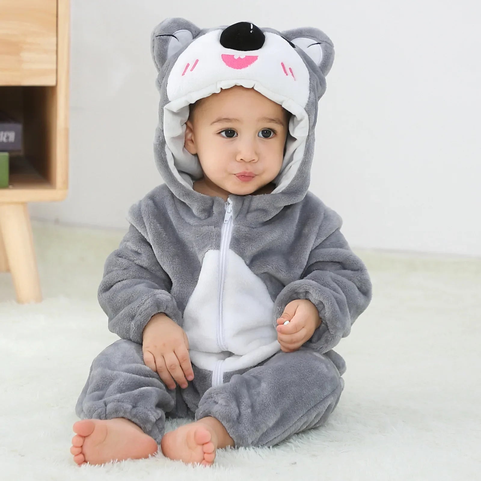 Baby Rompers Winter Kigurumi Lion Costume For Girls Boys Toddler Animal Jumpsuit Infant Clothes Pyjamas Kids Overalls-Dollar Bargains Online Shopping Australia
