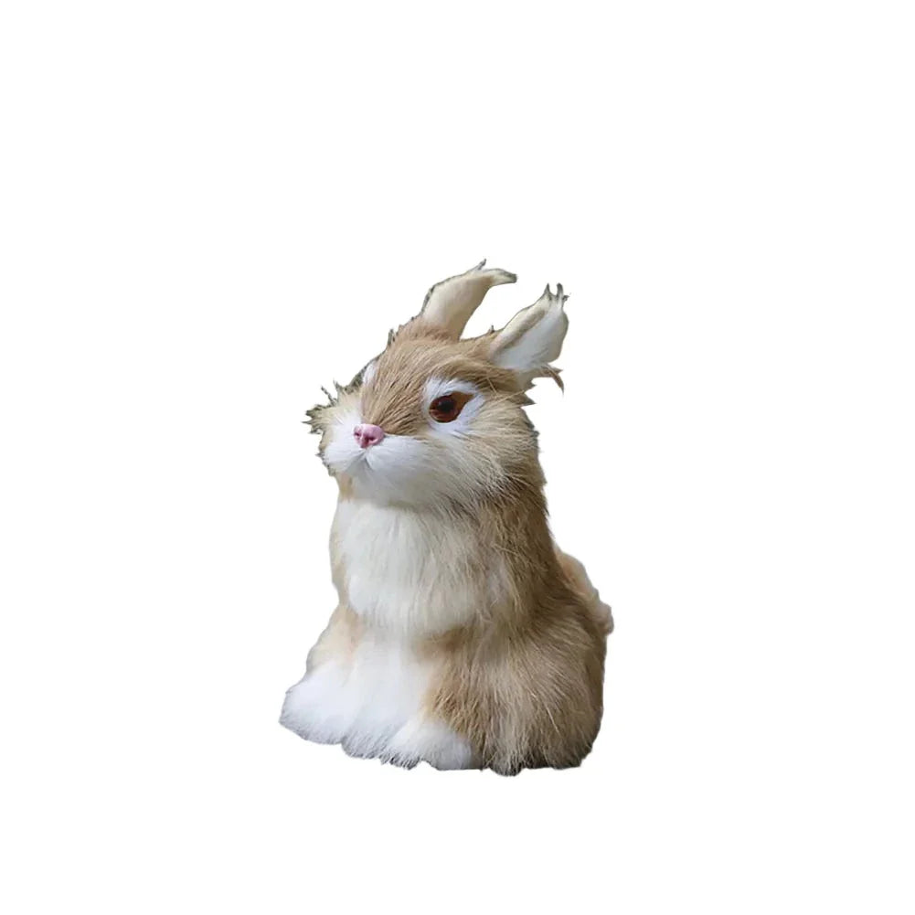 Simulation Rabbit Owl Cat Fox Ornament Furs Squatting Model Home Decoration Animal World with Static Action Figures Gift for Kid-Dollar Bargains Online Shopping Australia