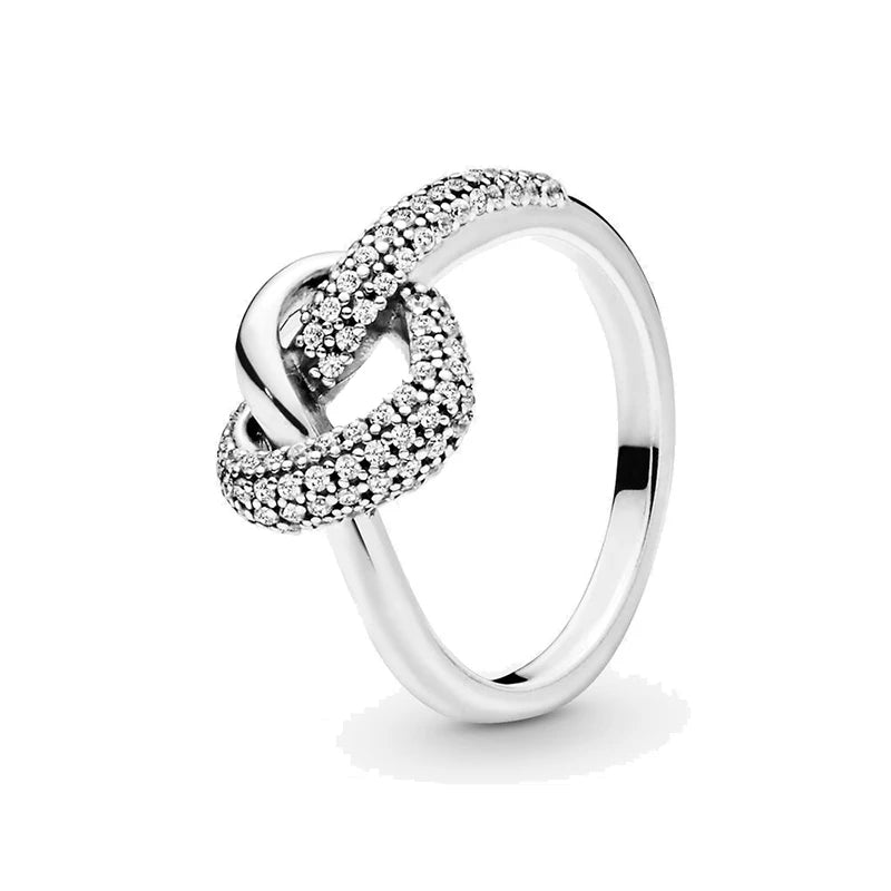 925 Silver Stackable Love Heart Crown Ring For Women Original Silver 925 Rings Brand Jewelry Gift