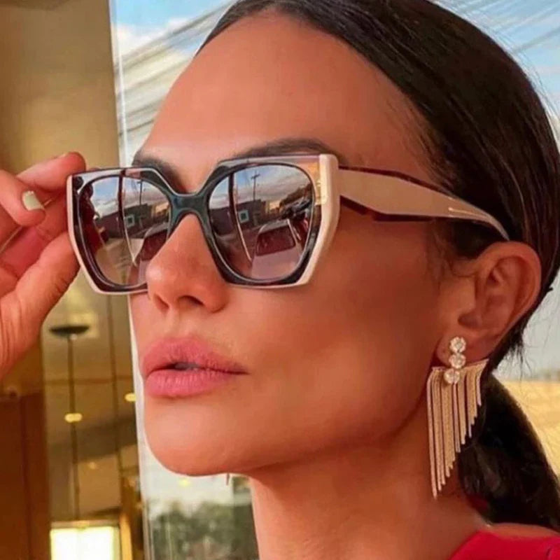 Retro Polygon Cat Eye Colorful Sunglasses Women Clear Gradient Shades UV400 Men Sun Glasses-Dollar Bargains Online Shopping Australia