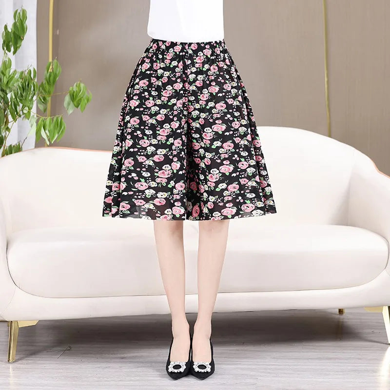 Women's Pant Skirt Flower Print Women's Short Skirt Classic Home Leisure Breathable-Dollar Bargains Online Shopping Australia
