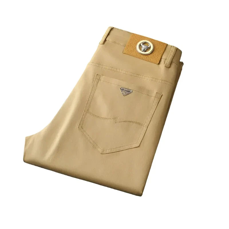 Men Casual Long Trousers Male Suit Pants Business Solid Summer Straight Pants Big Size-Dollar Bargains Online Shopping Australia