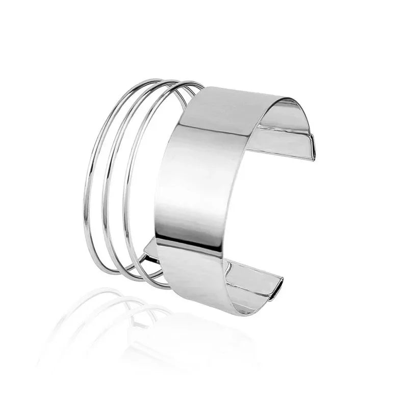 French Simple Design Open Smooth Bracelet Small Vintage Hollow Out Leaf Charm Bracelet for Women Jewelry-Dollar Bargains Online Shopping Australia