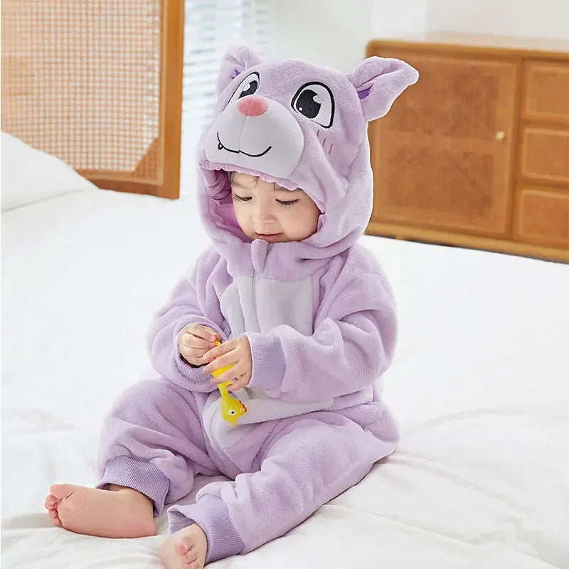 Baby Rompers Winter Kigurumi Lion Costume For Girls Boys Toddler Animal Jumpsuit Infant Clothes Pyjamas Kids Overalls-Dollar Bargains Online Shopping Australia