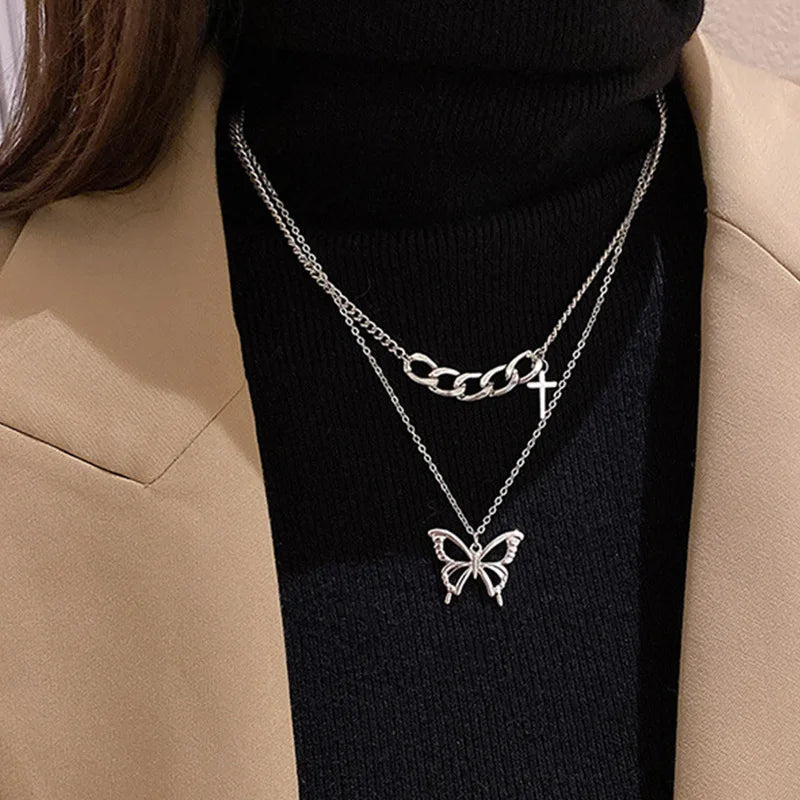 Geometric Sweater Box Chain Female Long Necklace For Women Adjustable Fine Jewelry Wedding Party Birthday Gift-Dollar Bargains Online Shopping Australia