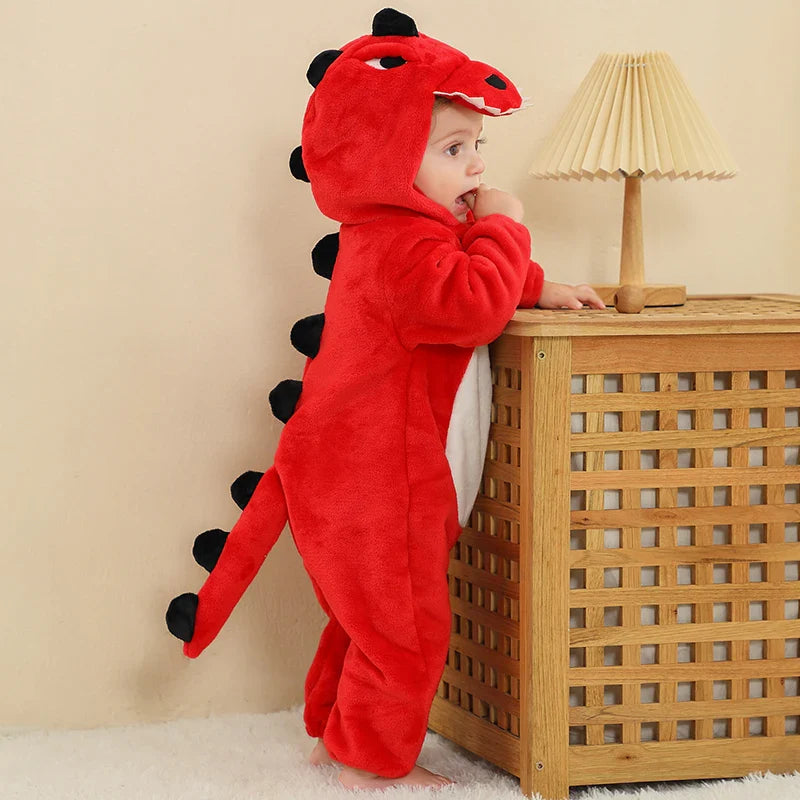 Baby Rompers Winter Kigurumi Lion Costume For Girls Boys Toddler Animal Jumpsuit Infant Clothes Pyjamas Kids Overalls-Dollar Bargains Online Shopping Australia