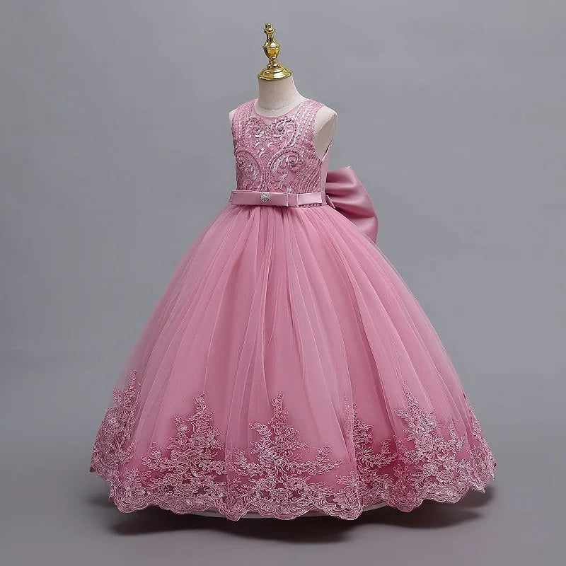 Robe Princess Dress Flower Girl Wedding Dress Fashionable Party Dress Lace Mesh Elegant Girls' Clothing-Dollar Bargains Online Shopping Australia