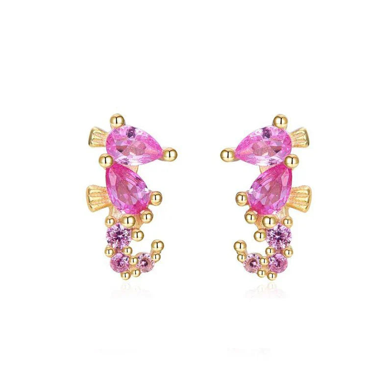 Gold Filled Stud Earrings Set For Women Ear Cuffs Colorful Zircon Dangle Hoop Earrings Fashion Party Jewelry-Dollar Bargains Online Shopping Australia