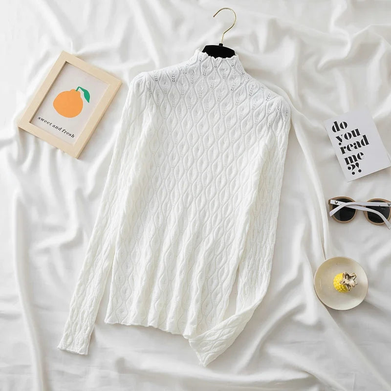 Soft Warm Cashmere Turtleneck Women Sweaters Knitted Slim Pullover Female Solid Jumper Pull Sweater Casual Tops-Dollar Bargains Online Shopping Australia