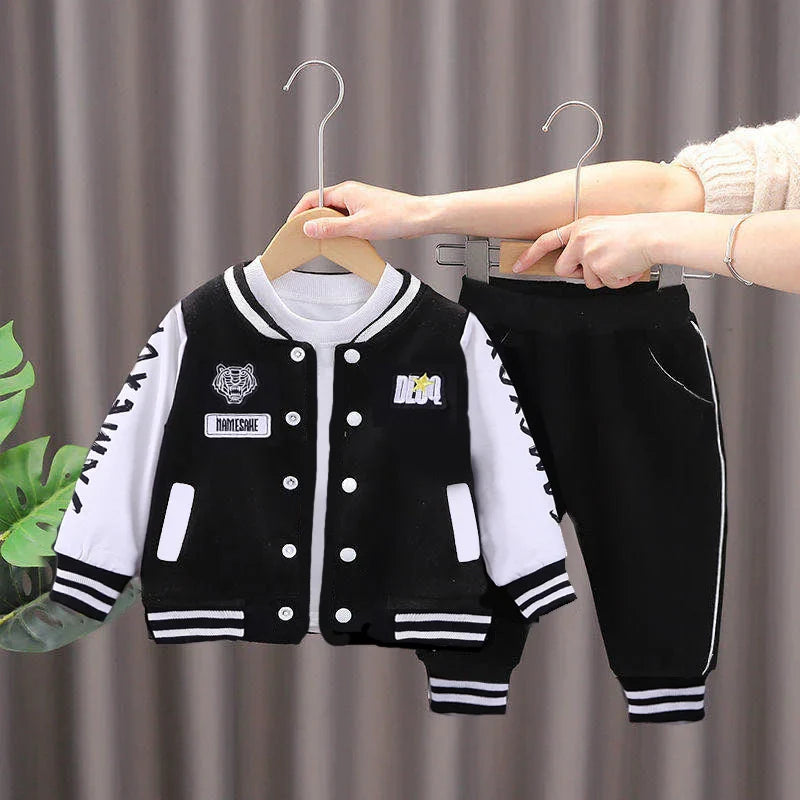 Kids Baseball Clothing Sets Boys Girls Casual Sports Suit Coat Pant 2Pcs Spring Autumn Thin Baby Tracksuit Outfits-Dollar Bargains Online Shopping Australia