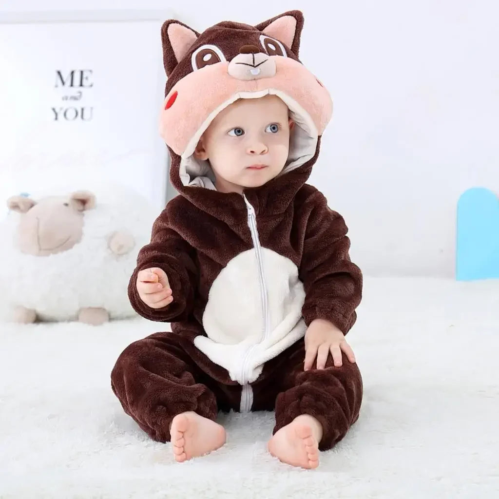 Baby Rompers Winter Kigurumi Lion Costume For Girls Boys Toddler Animal Jumpsuit Infant Clothes Pyjamas Kids Overalls-Dollar Bargains Online Shopping Australia