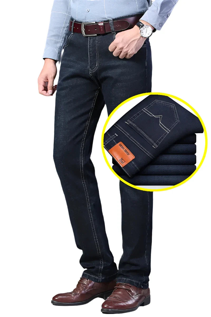 Men's Jeans Summer Thin Pants Straight Blue Jean Baggy Casual Work Denim Pant High Elasticity Wide Leg Business Male-Dollar Bargains Online Shopping Australia