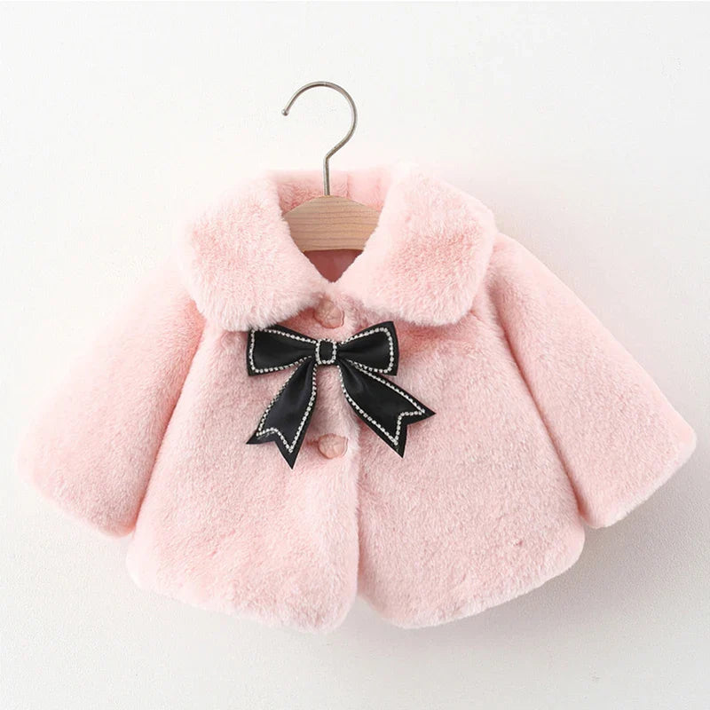 Jacket For Baby Girl Clothes Fashion Christmas Princess Cloak Autumn Warm Faux Fur Girls Coat Plush Baby Outwear-Dollar Bargains Online Shopping Australia