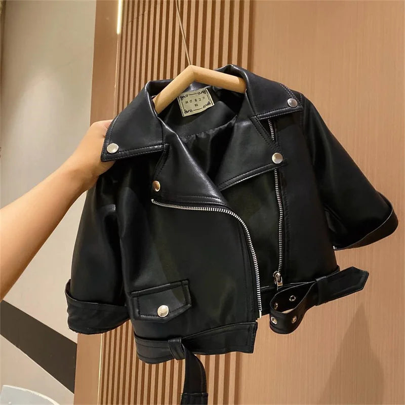 Boys Leather Jackets Classics Handsome Baby Boy Pu Outerwear Kids Clothing Zipper Fly Coats-Dollar Bargains Online Shopping Australia