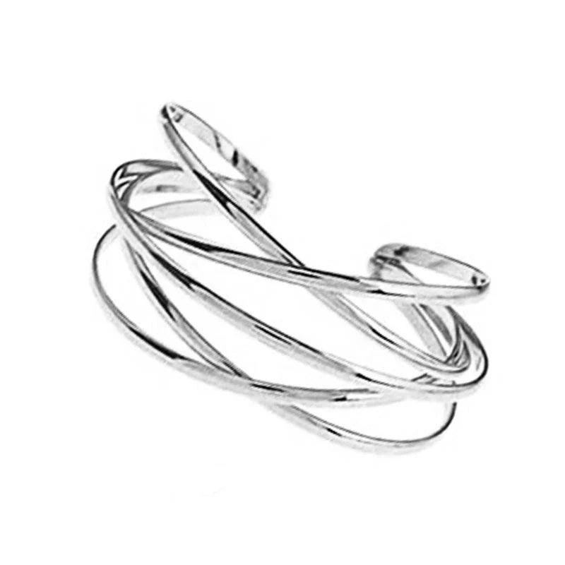 Shiny Exaggerated Metal Cross Hollow Lady Bracelet Snake Arm Jewelry Retro Women's Bracelets-Dollar Bargains Online Shopping Australia