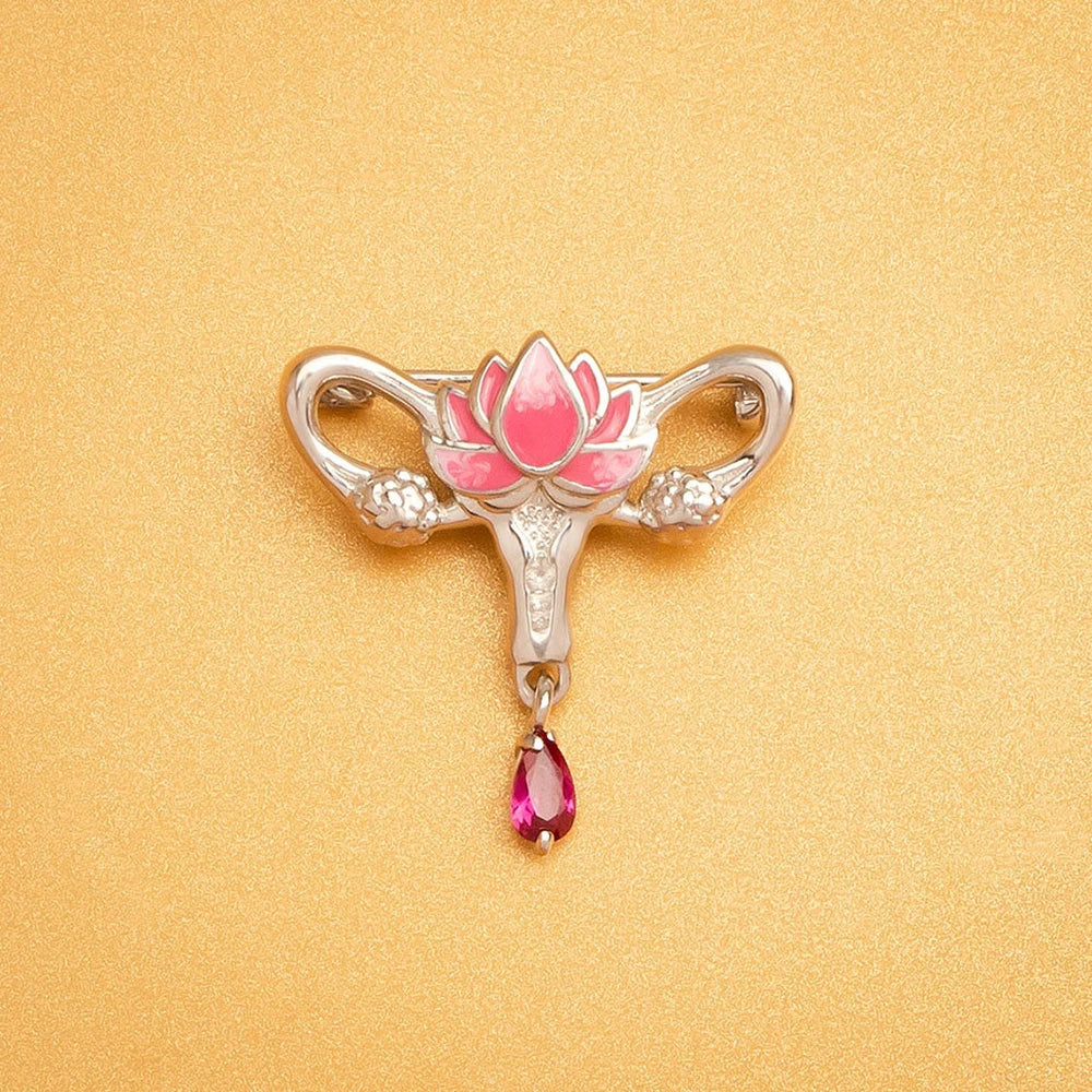 Woman's Womb Medical Jewellery Brooch Pins Gynecology Symbol of Medical Uterus Lotus Lapel Badge for Gynecologist Nurse-Dollar Bargains Online Shopping Australia