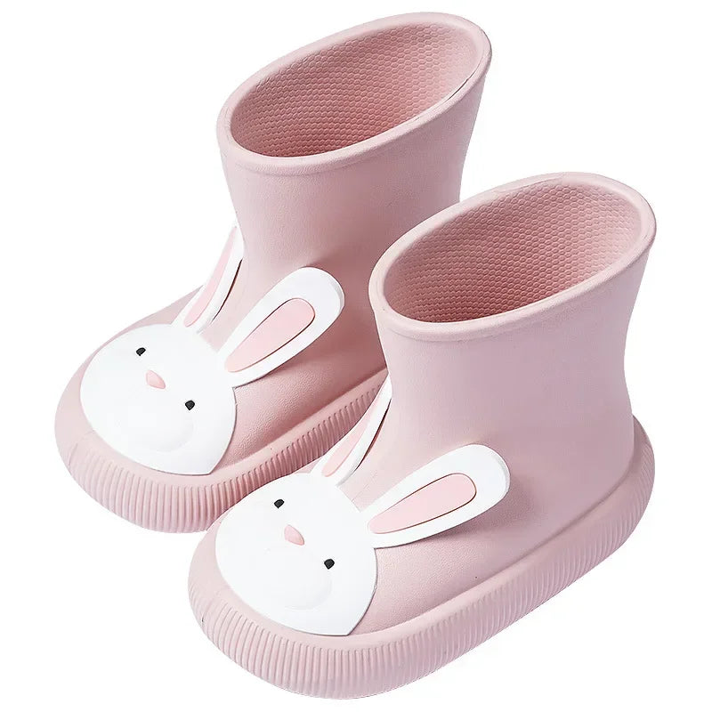 Children Rain Boots Cartoon Rain Shoes Waterproof Boys Girls Non-Slip Rubber Shoes Rabbit Bear Baby Boots-Dollar Bargains Online Shopping Australia