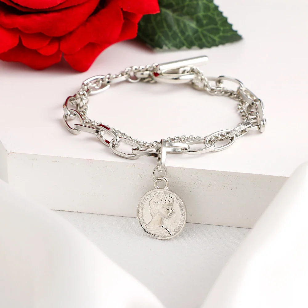 FNIO Bohemian Bracelets for Women Fashion Multilayer Beaded Chain Bracelets Set Charm Bracelet Bangles Jewelry Punk-Dollar Bargains Online Shopping Australia