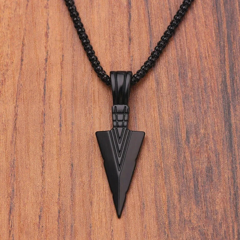 Fashion Men Triangle Arrow Necklace Indian Triangle Pendant Hip Hop Necklaces for Men Punk Jewelry Accessories Anniversary Gift-Dollar Bargains Online Shopping Australia