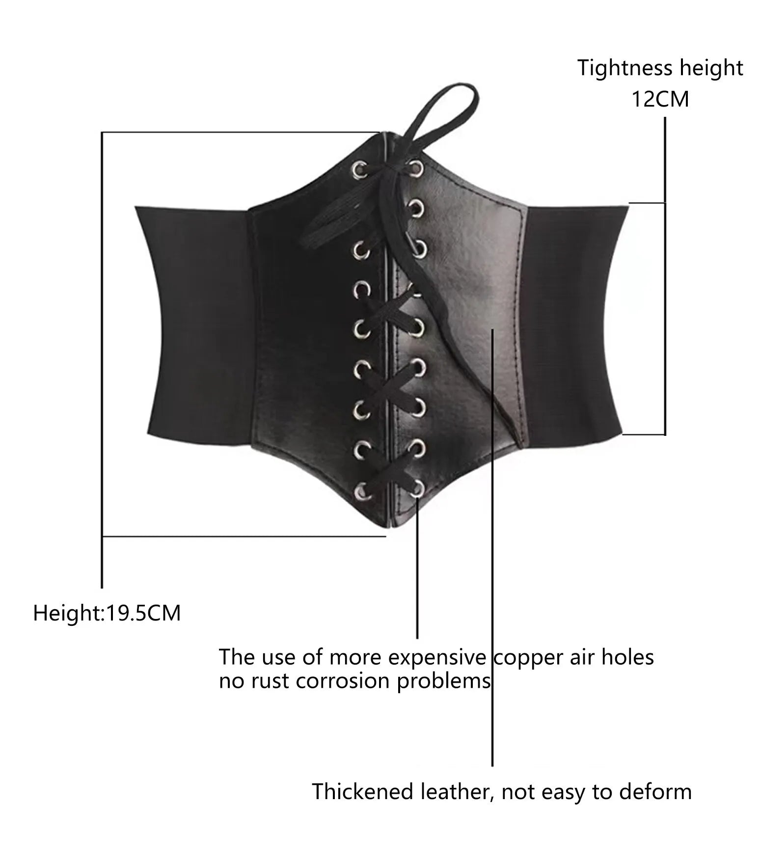 Women Shapers Belts Corset Wide Faux Leather Slimming Body Shaping Girdle Belt Daily Wear Elastic Tight High Waist