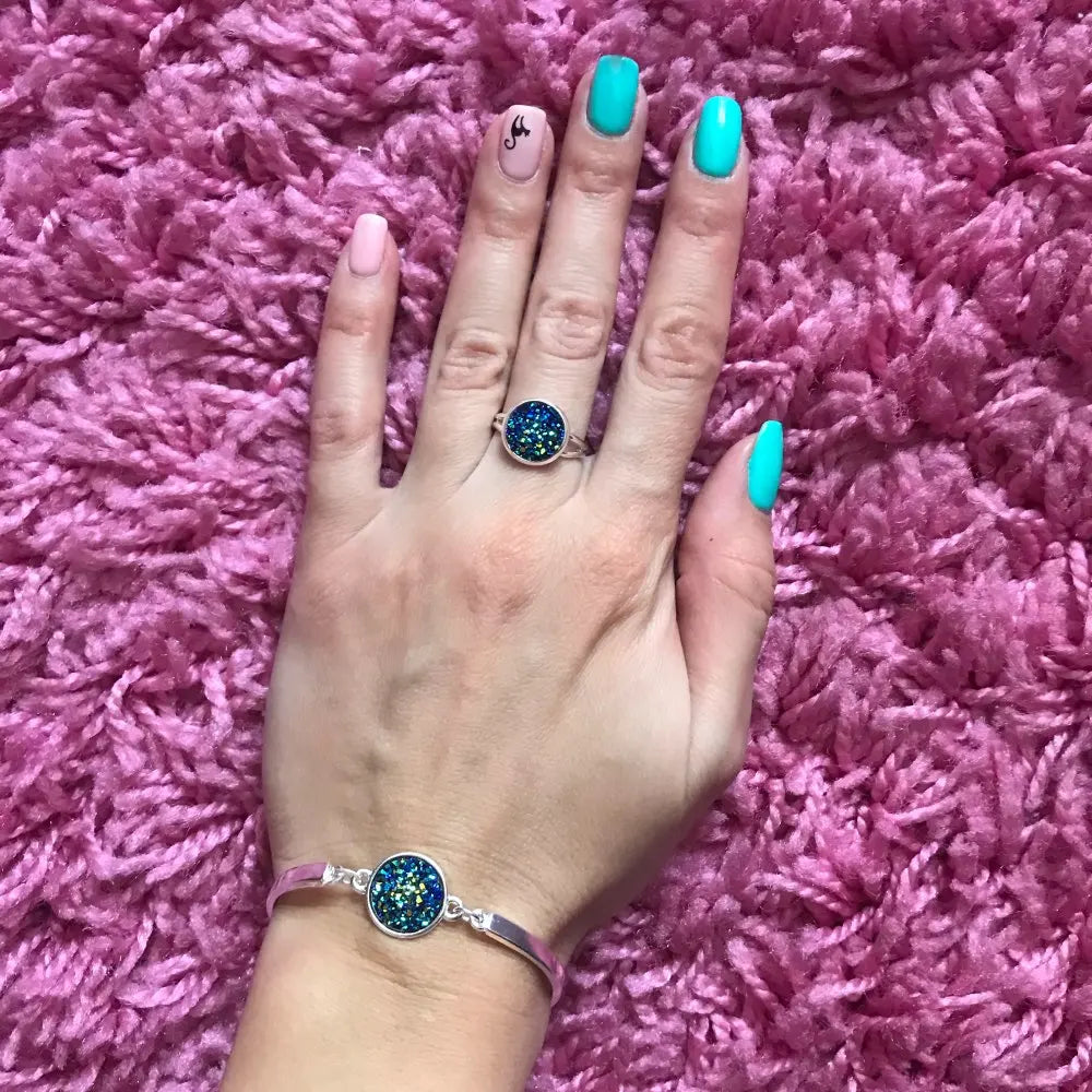 Luxury Quality Quartz Rhinestone Jewelry Sets for Women Simple Round Earrings Necklaces Set Bridal 4 Piece Silver Plated Jewelry-Dollar Bargains Online Shopping Australia