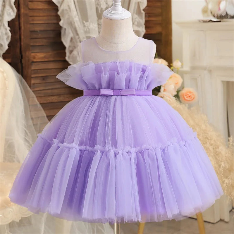 Baby Dresses For Girls Kids Wedding Bridesmaid Dresses Toddler Tulle Birthday Princess Party Dress Infant Outfits-Dollar Bargains Online Shopping Australia