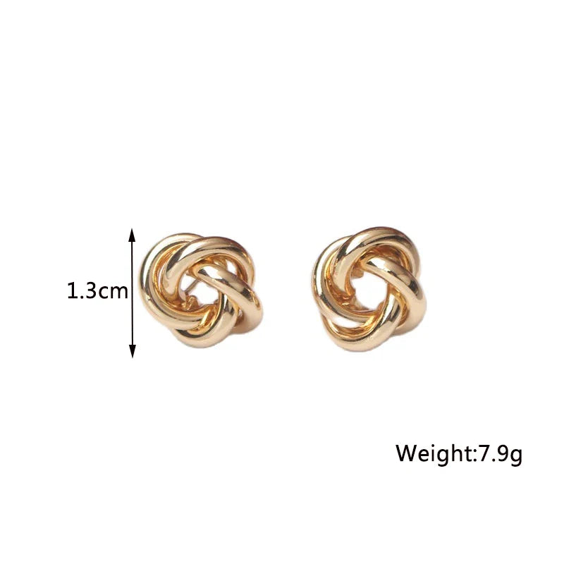 Twist Stud Earrings Gold Color Metal Women Earrings Rotating Spiral Unusual Earrings for Ladies European Jewelry-Dollar Bargains Online Shopping Australia