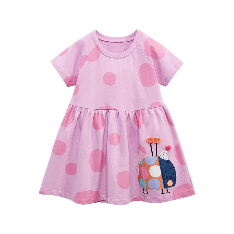 Girls Casual Clothes Cotton Lovely Kids Summer Dress for Toddler Infant Children-Dollar Bargains Online Shopping Australia