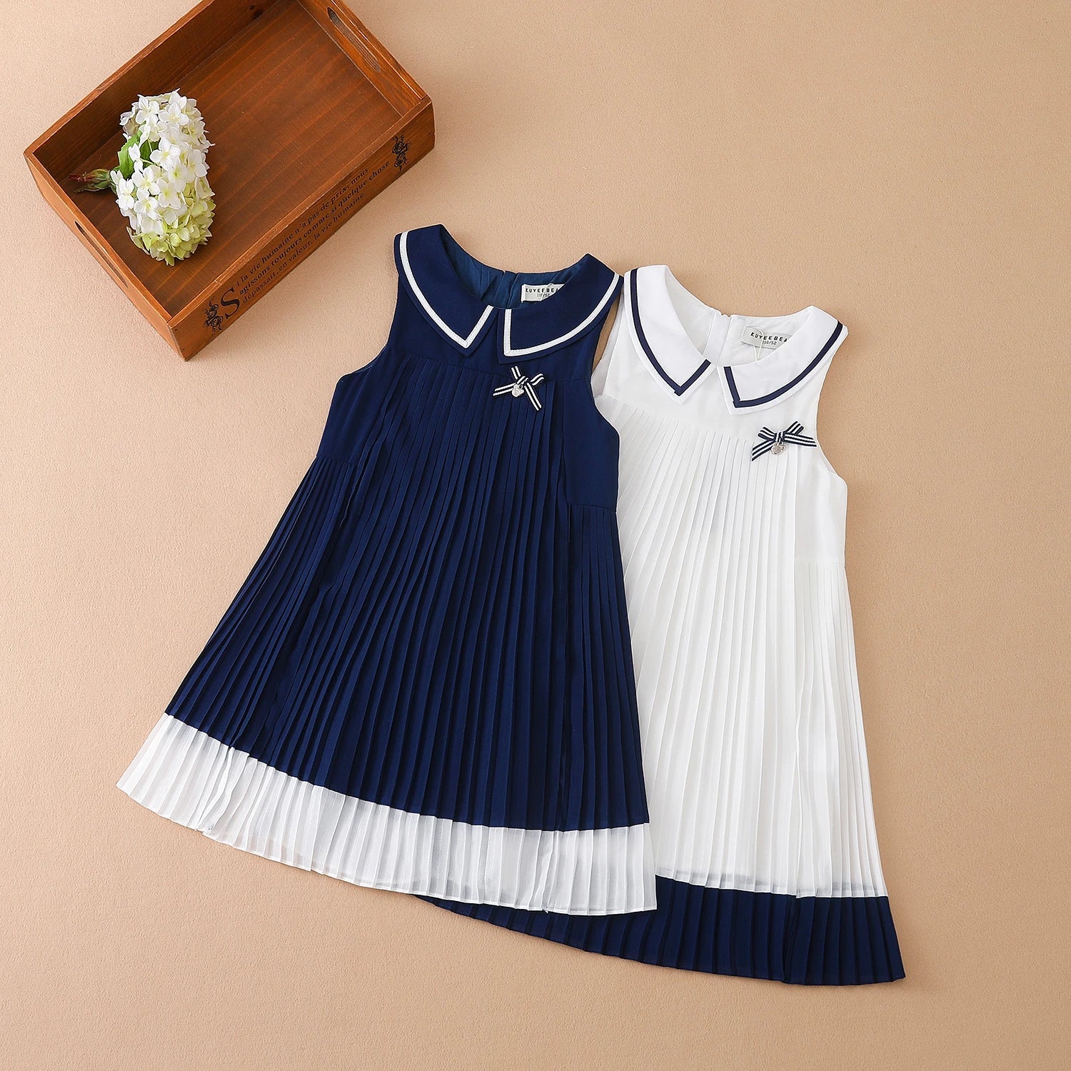Girl Dresses Sleeveless Summer Chiffon Pleated Clothing Kids' Dresses Baby Girl One-piece Dress-Dollar Bargains Online Shopping Australia